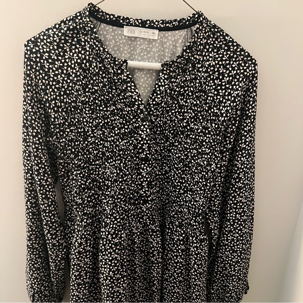 Zara LEAF PRINT DRESS - Junior or Petite - Zara size 13-14 cm 164 - Picture 3 of 11